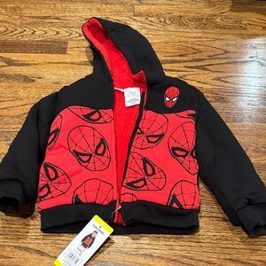 Plush lined Spider-Man zip up hoodie